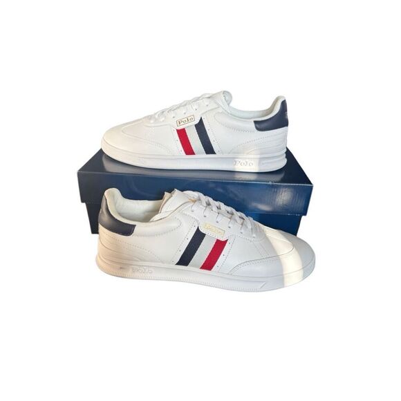 Ralph Lauren Polo White Leather Sneaker - Picture 8 of 8
